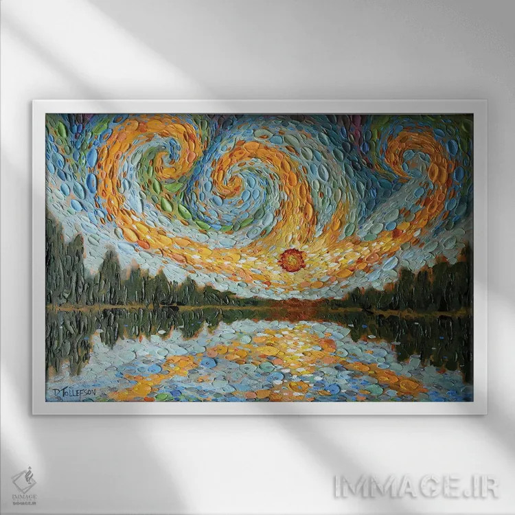 تابلو آسمان لیدیا اثر دنا تولفسون - نمای قابدار سفید