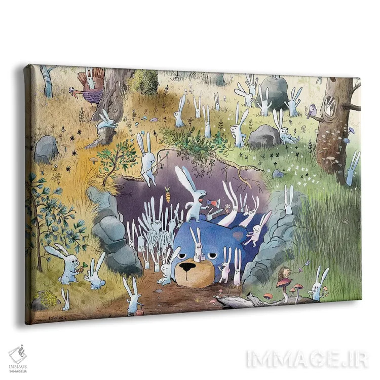 تابلو دورهمی خانوادگی اثر دن تاویس - نمای پرسپکتیو محصول