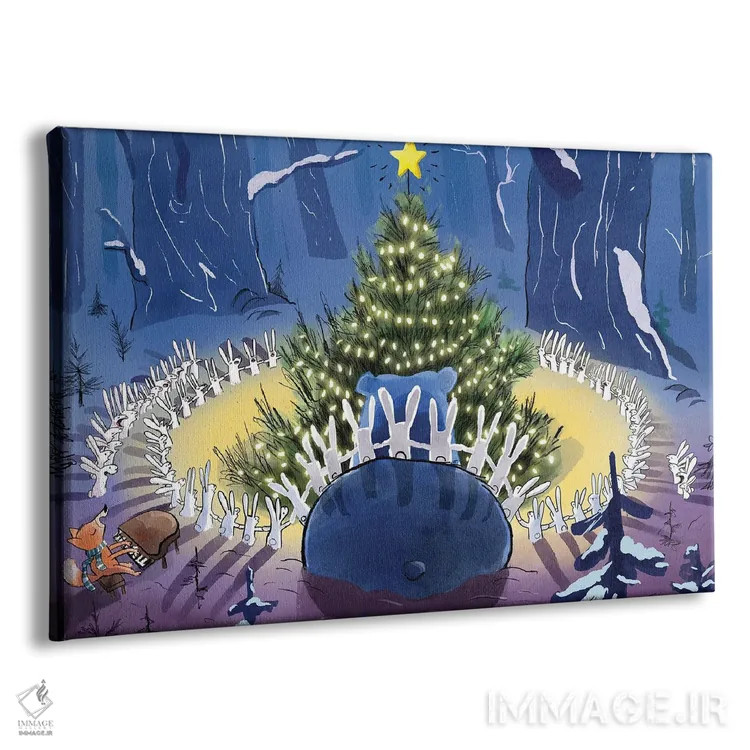 تابلو روز کریسمس اثر دن تاویس - نمای پرسپکتیو محصول