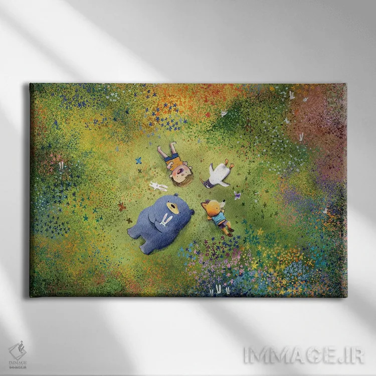 تابلو اندیشههای بهاری اثر دن تاویس - نمای روبهرو روی دیوار