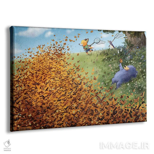 تابلو مزرعه پروانهها اثر دن تاویس - نمای پرسپکتیو محصول