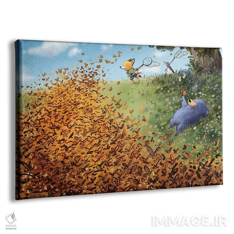 تابلو مزرعه پروانهها اثر دن تاویس - نمای پرسپکتیو محصول