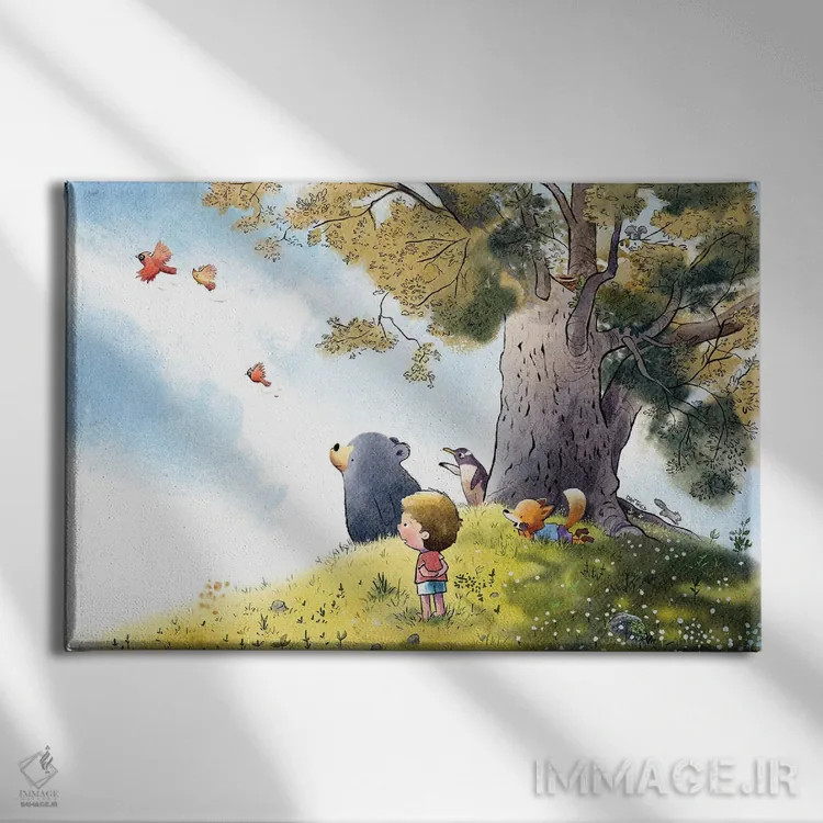 تابلو پرواز تابستانی اثر دن تاویس - نمای روبهرو روی دیوار