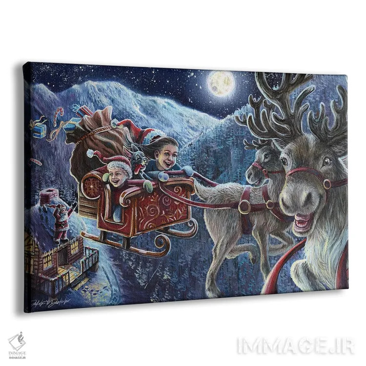 تابلو سورتمهسواری کریسمس اثر دکوتا دیتویلر - نمای پرسپکتیو محصول