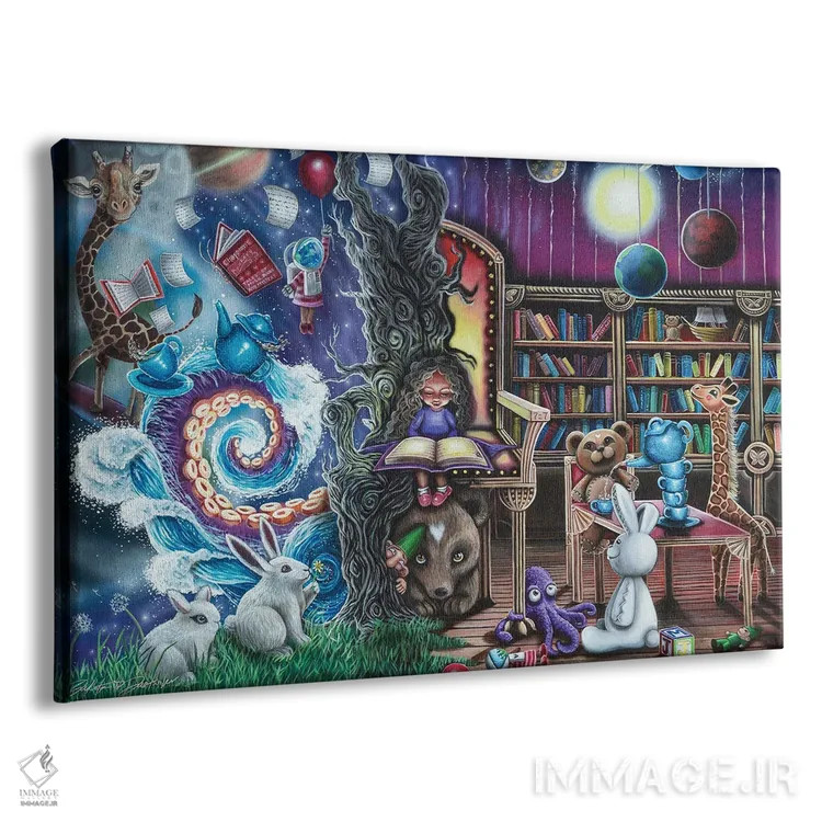 تابلو جهان هیزل (نام) اثر دکوتا دیتویلر - نمای پرسپکتیو محصول