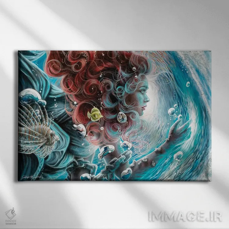 تابلو رویای انسان بودن اثر دکوتا دیتویلر - نمای روبهرو روی دیوار