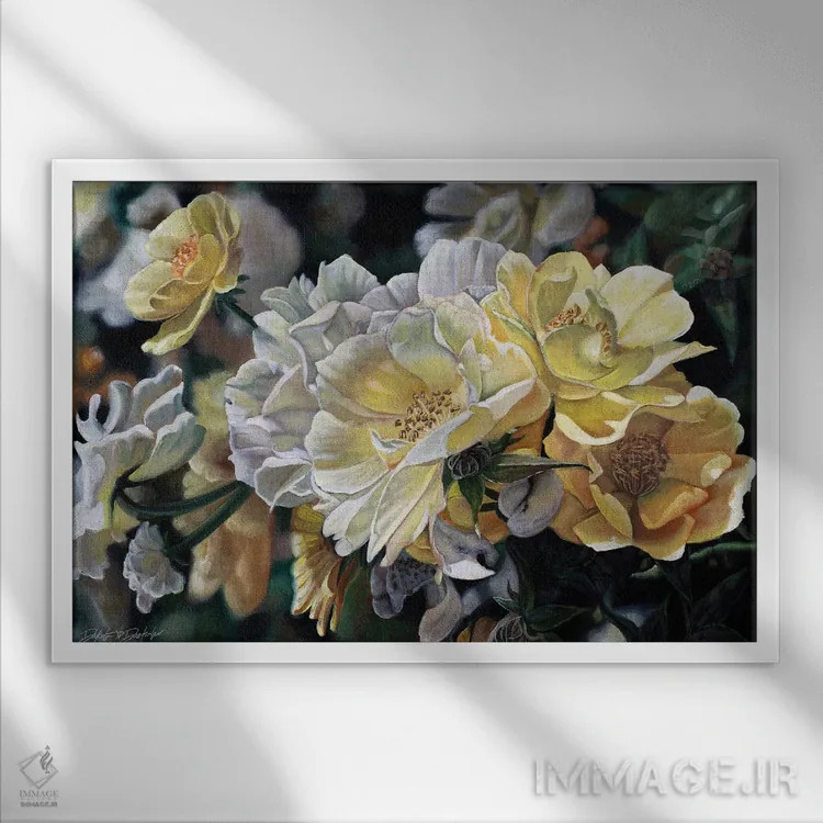 تابلو دلتنگی اثر دکوتا دیتویلر - نمای قابدار سفید