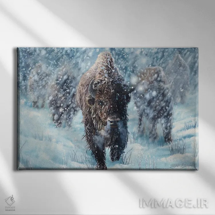 تابلو مثل بوفالو باش اثر دکوتا دیتویلر - نمای روبهرو روی دیوار