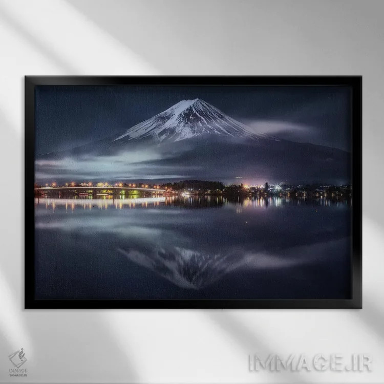 تابلو کوه فوجی نوزدهم اثر دایسوکه اوئهماتسو - نمای قابدار مشکی
