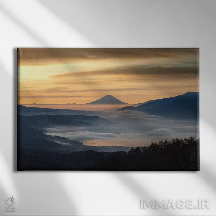 تابلو کوه فوجی بیستم اثر دایسوکه اوئهماتسو - نمای روبهرو روی دیوار