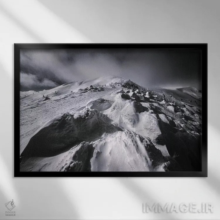 تابلو زمستان در ژاپن شش اثر دایسوکه اوئهماتسو - نمای قابدار مشکی
