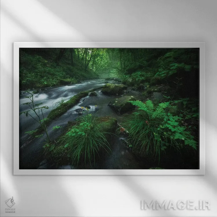 تابلو تابستان در ژاپن چهاردهم اثر دایسوکه اوئهماتسو - نمای قابدار سفید