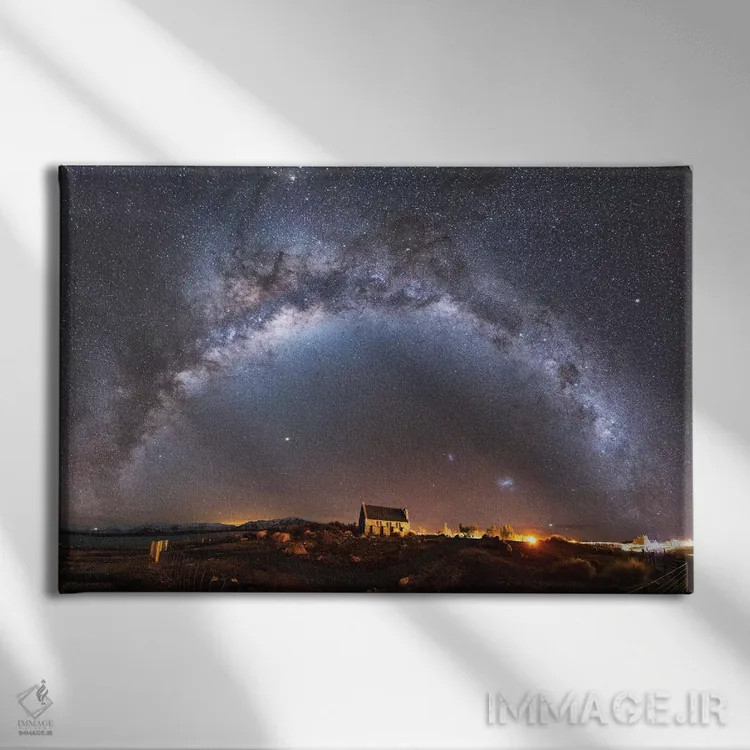 تابلو کلیسای تکاپو یک، نیوزیلند اثر دایسوکه اوئهماتسو - نمای روبهرو روی دیوار