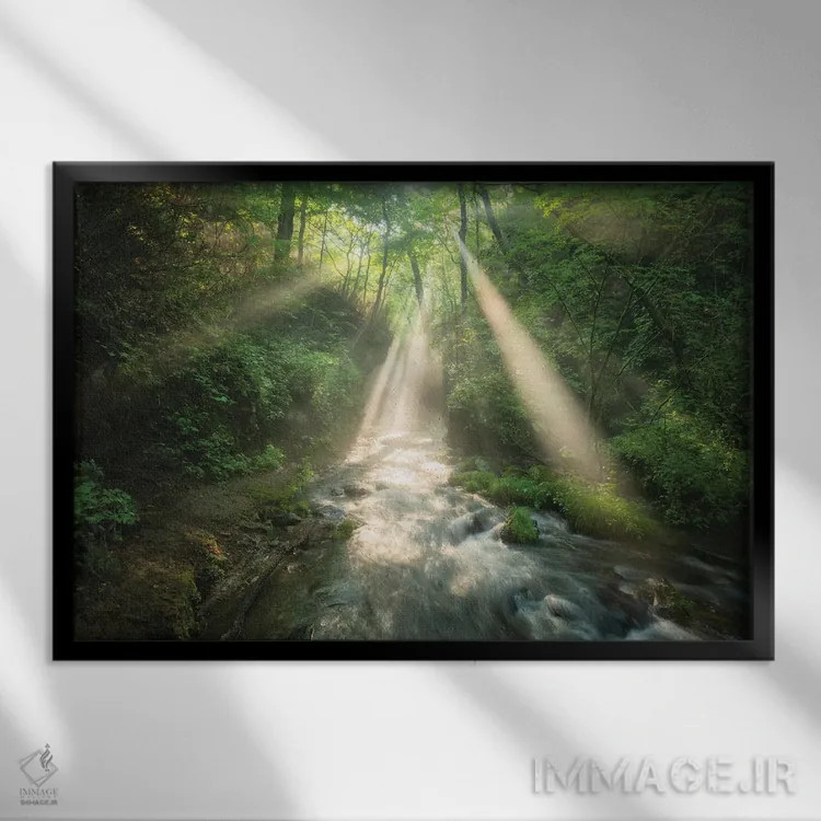 تابلو تابستان در ژاپن بیست و چهارم اثر دایسوکه اوئهماتسو - نمای قابدار مشکی