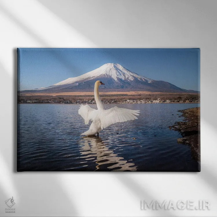 تابلو کوه فوجی یک اثر دایسوکه اوئهماتسو - نمای روبهرو روی دیوار