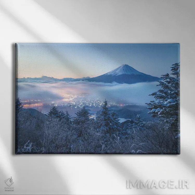 تابلو کوه فوجی هفت اثر دایسوکه اوئهماتسو - نمای روبهرو روی دیوار