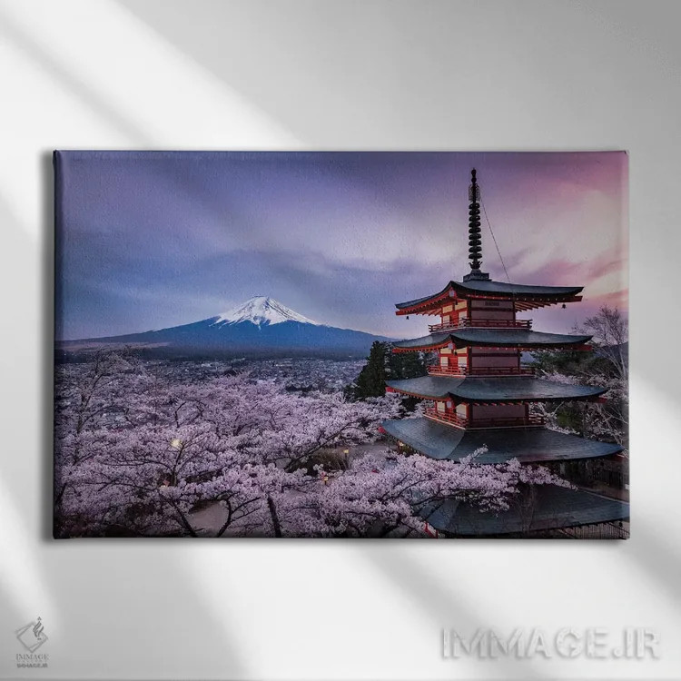 تابلو کوه فوجی پانزده اثر دایسوکه اوئهماتسو - نمای روبهرو روی دیوار