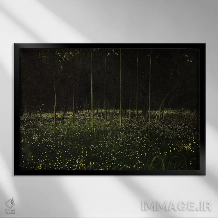 تابلو بهار در ژاپن ده اثر دایسوکه اوئهماتسو - نمای قابدار مشکی