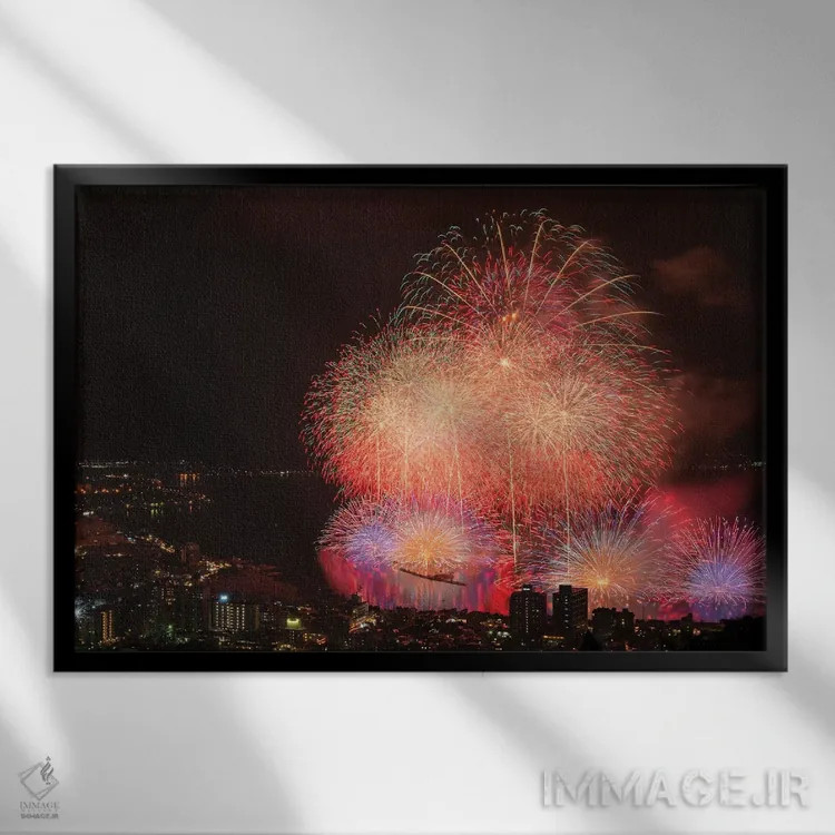 تابلو تابستان در ژاپن دوازده اثر دایسوکه اوئهماتسو - نمای قابدار مشکی