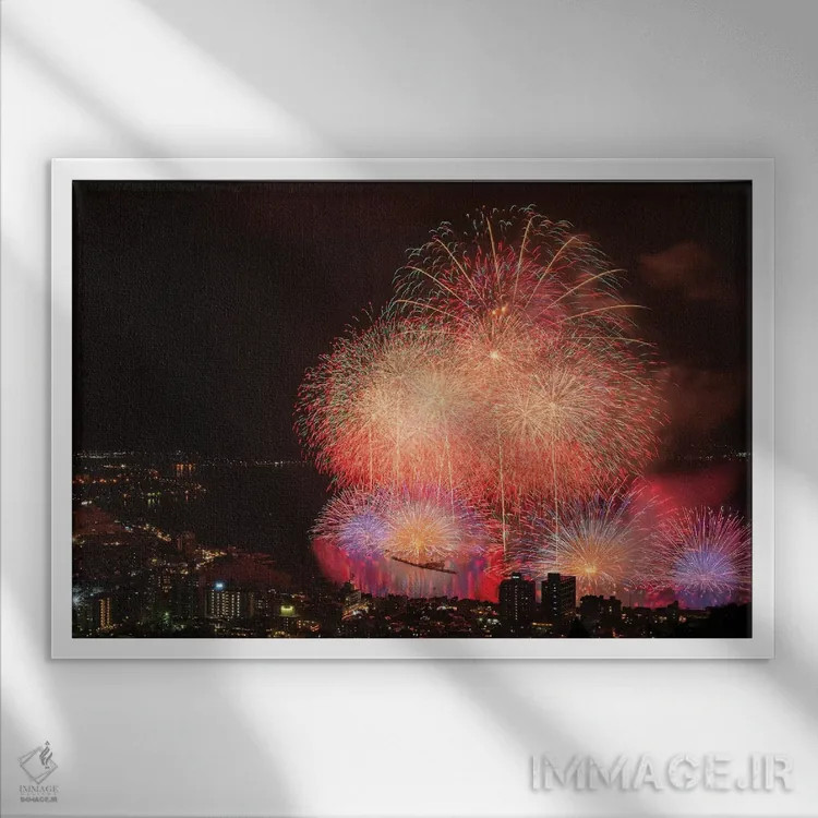 تابلو تابستان در ژاپن دوازده اثر دایسوکه اوئهماتسو - نمای قابدار سفید