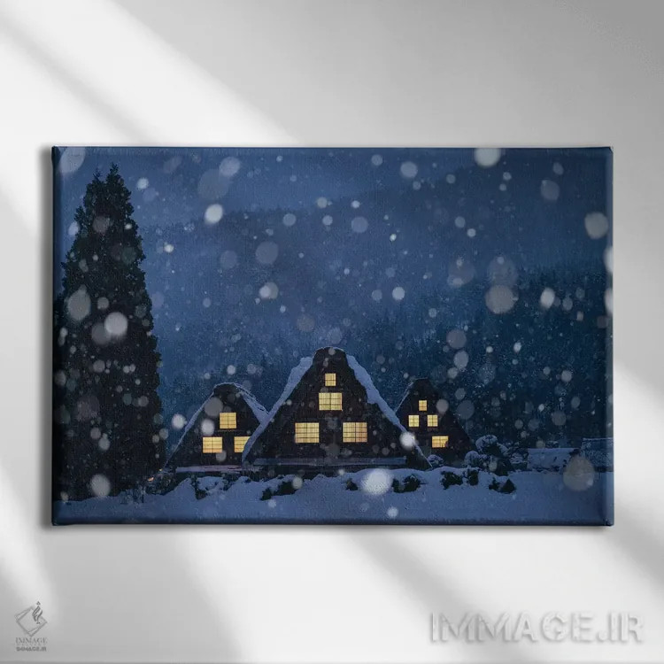 تابلو زمستان در ژاپن چهار اثر دایسوکه اوئهماتسو - نمای روبهرو روی دیوار