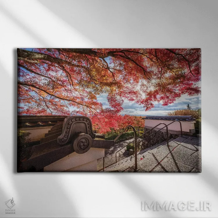 تابلو پاییز در ژاپن بیست و سوم اثر دایسوکه اوئهماتسو - نمای روبهرو روی دیوار