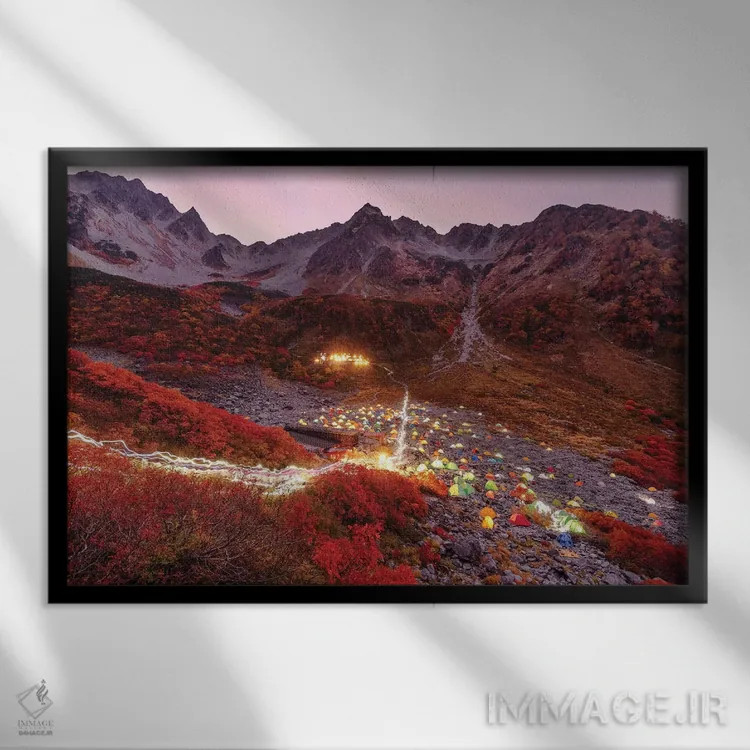 تابلو پاییز در ژاپن بیست و دوم اثر دایسوکه اوئهماتسو - نمای قابدار مشکی