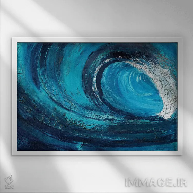 تابلو ضربه ناگهانی اثر آلیشیا دان - نمای قابدار سفید