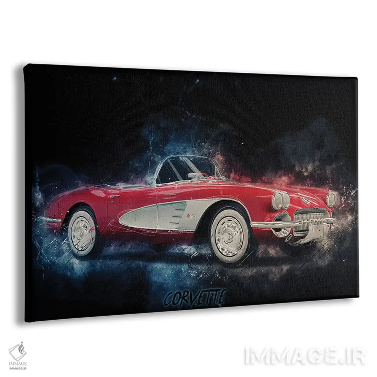 تابلو کوروت (ماشین شورولت) اثر دورو آرت (استودیو هنری) - نمای پرسپکتیو محصول