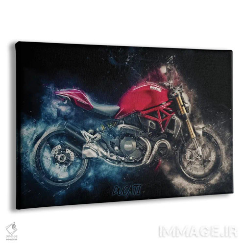 تابلو دوکاتی مانستر (موتورسیکلت) اثر دورو آرت (استودیو هنری) - نمای پرسپکتیو محصول