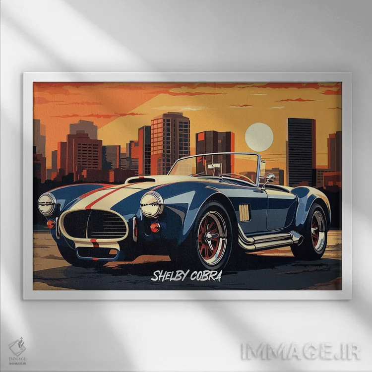 تابلو شلبی کبرا (کمیک) اثر دورو آرت (استودیو هنری) - نمای قابدار سفید