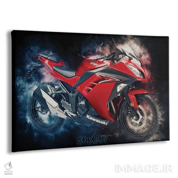 تابلو کاوازاکی نینجا (موتورسیکلت) اثر دورو آرت (استودیو هنری) - نمای پرسپکتیو محصول