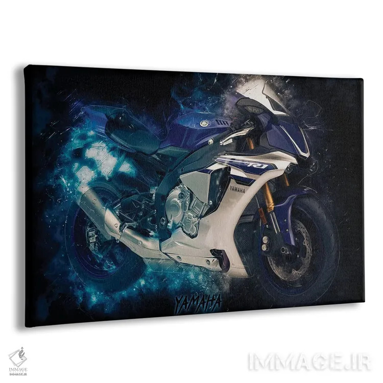 تابلو یاماها R1 (موتورسیکلت) اثر دورو آرت (استودیو هنری) - نمای پرسپکتیو محصول