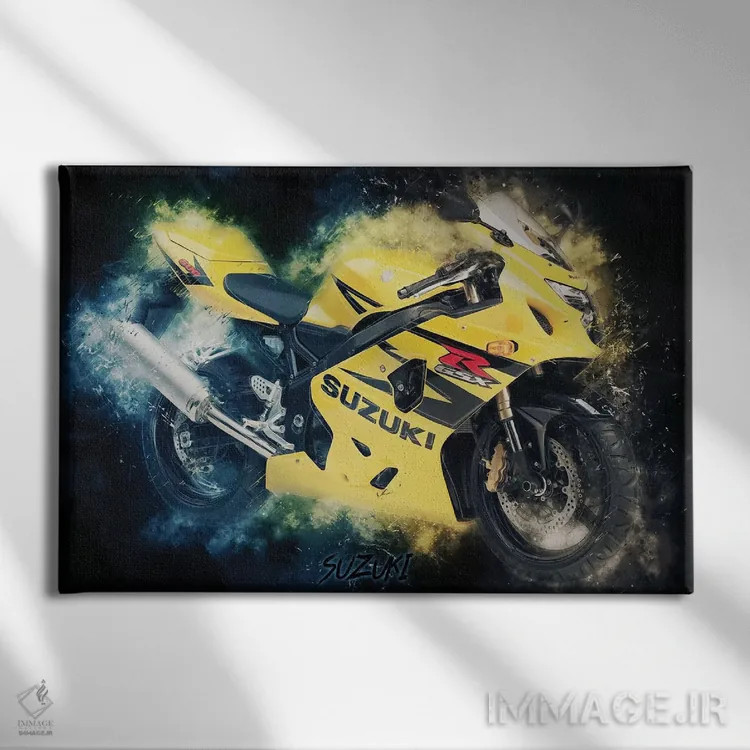 تابلو سوزوکی GSX (موتورسیکلت) اثر دورو آرت (استودیو هنری) - نمای روبهرو روی دیوار