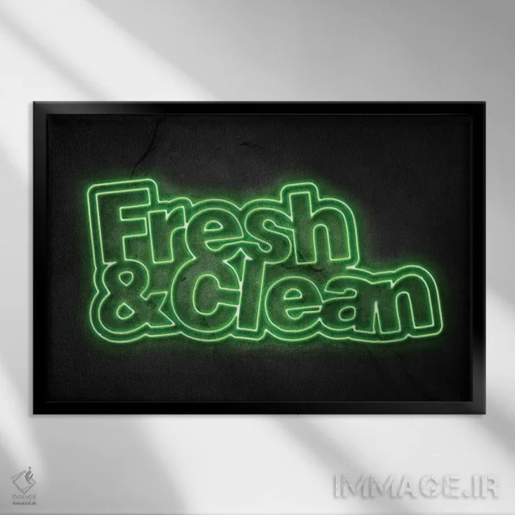 تابلو تازه و تمیز اثر دورو آرت (استودیو هنری) - نمای قابدار مشکی