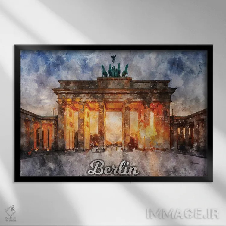 تابلو برلین اثر دورو آرت (استودیو هنری) - نمای قابدار مشکی
