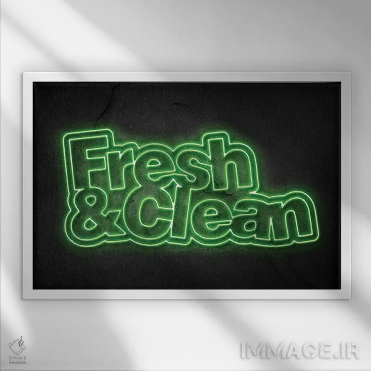 تابلو تازه و تمیز اثر دورو آرت (استودیو هنری) - نمای قابدار سفید