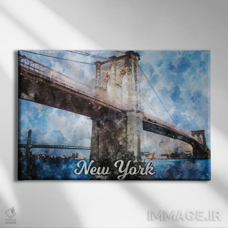 تابلو نیویورک اثر دورو آرت (استودیو هنری) - نمای روبهرو روی دیوار