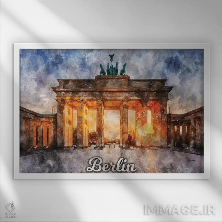 تابلو برلین اثر دورو آرت (استودیو هنری) - نمای قابدار سفید