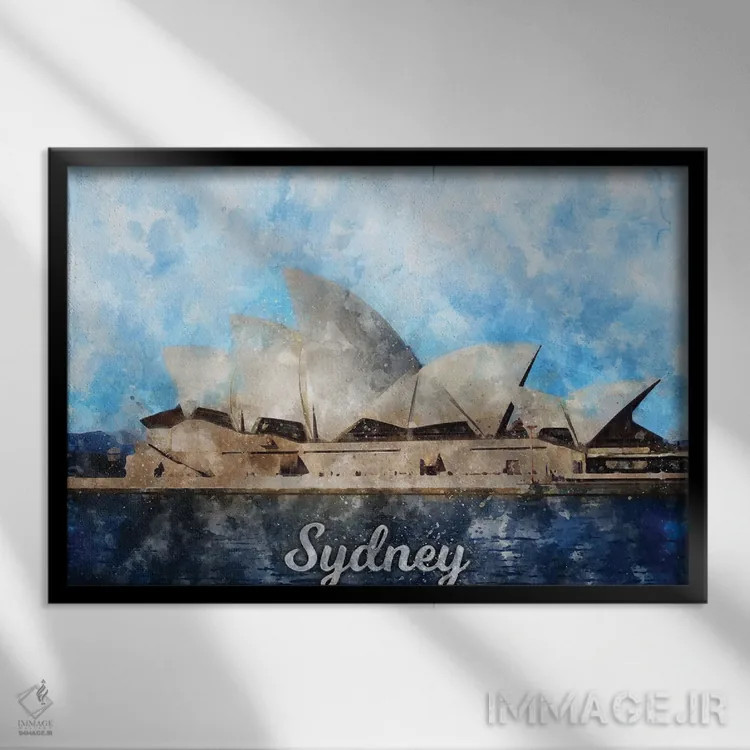 تابلو سیدنی اثر دورو آرت (استودیو هنری) - نمای قابدار مشکی