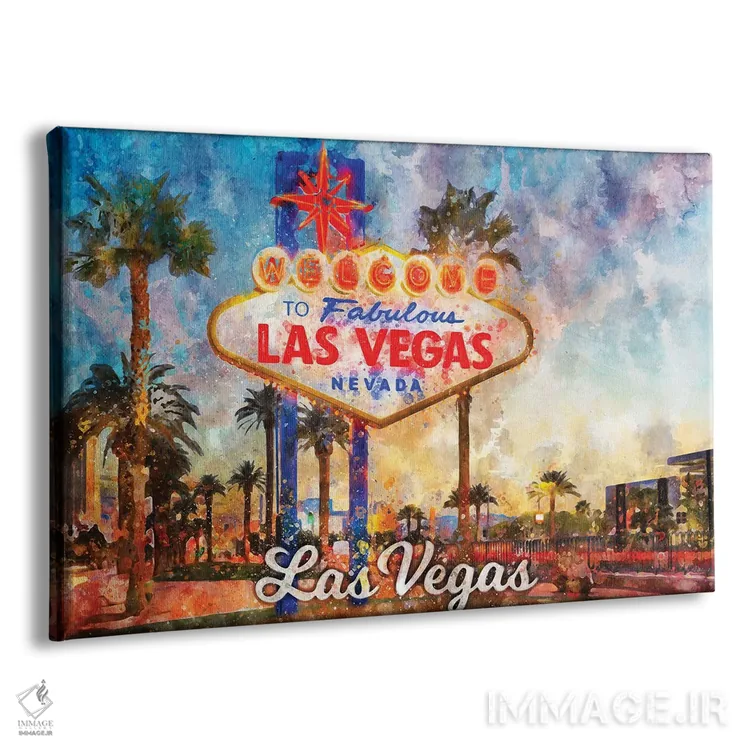 تابلو لاس وگاس اثر دورو آرت (استودیو هنری) - نمای پرسپکتیو محصول
