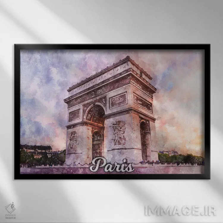تابلو پاریس II اثر دورو آرت (استودیو هنری) - نمای قابدار مشکی