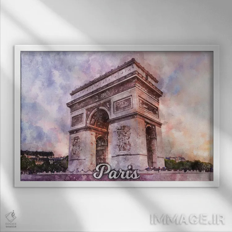 تابلو پاریس II اثر دورو آرت (استودیو هنری) - نمای قابدار سفید
