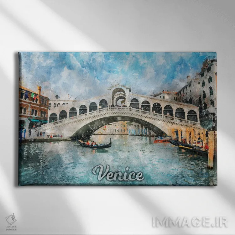 تابلو ونیز اثر دورو آرت (استودیو هنری) - نمای روبهرو روی دیوار