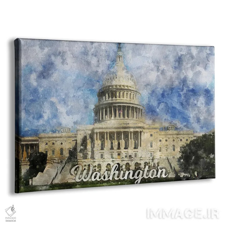 تابلو واشینگتن اثر دورو آرت (استودیو هنری) - نمای پرسپکتیو محصول