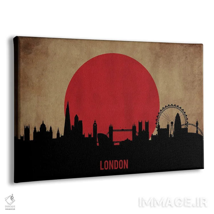 تابلو منظرهٔ شهری لندن (اسکایلاین) اثر دورو آرت (استودیو هنری) - نمای پرسپکتیو محصول