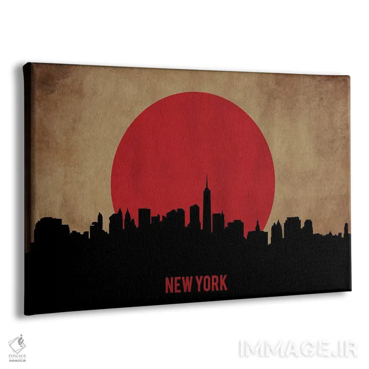 تابلو منظرهٔ شهری نیویورک (اسکایلاین) اثر دورو آرت (استودیو هنری) - نمای پرسپکتیو محصول