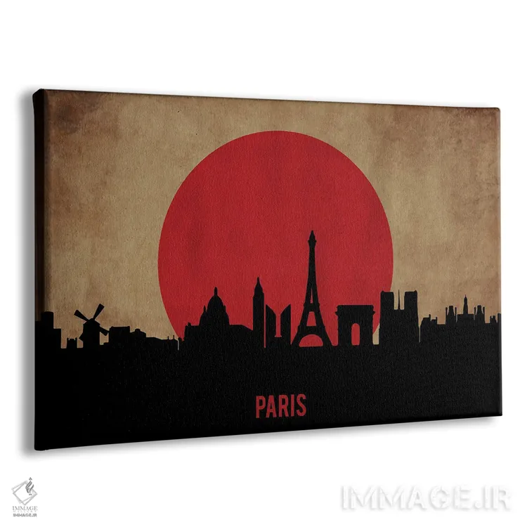 تابلو منظرهٔ شهری پاریس (اسکایلاین) اثر دورو آرت (استودیو هنری) - نمای پرسپکتیو محصول