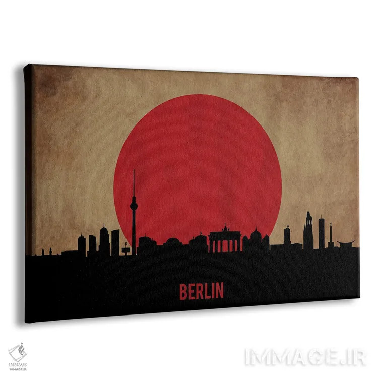 تابلو منظرهٔ شهری برلین (اسکایلاین) اثر دورو آرت (استودیو هنری) - نمای پرسپکتیو محصول