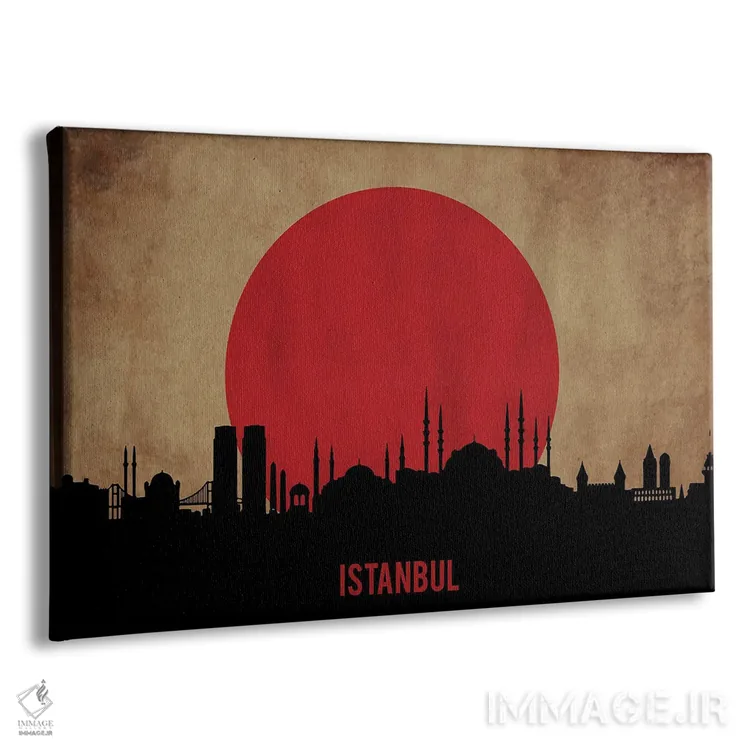 تابلو منظرهٔ شهری استانبول (اسکایلاین) اثر دورو آرت (استودیو هنری) - نمای پرسپکتیو محصول